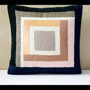West Elm Embellished Deco Colorblock Pillow Cover